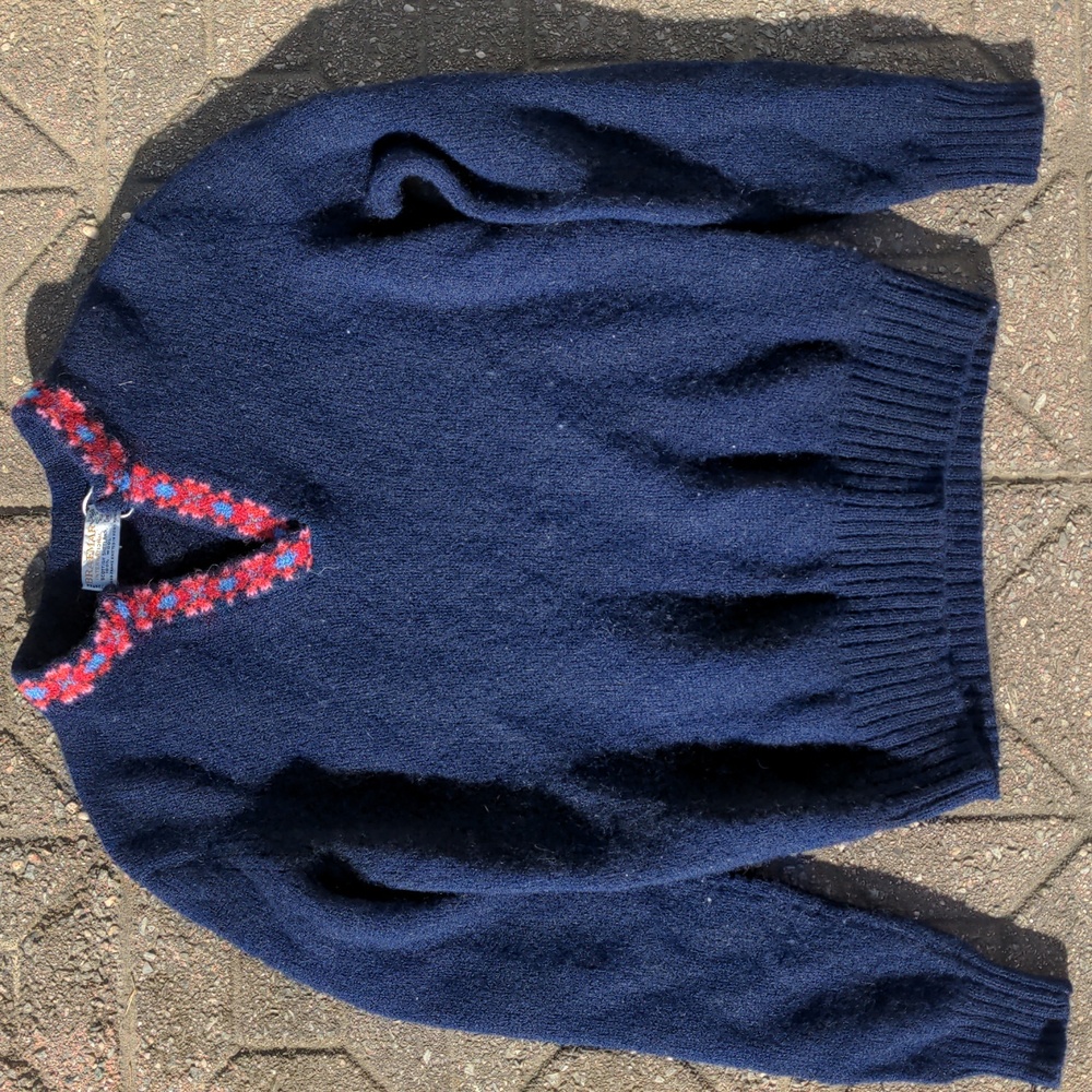 Vintage Scottish Shetland wool sweater